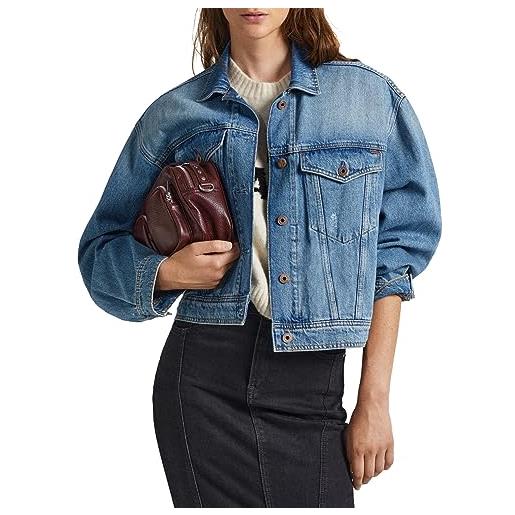 Pepe Jeans turner vintage, giacca oversize donna, blu (denim), xl