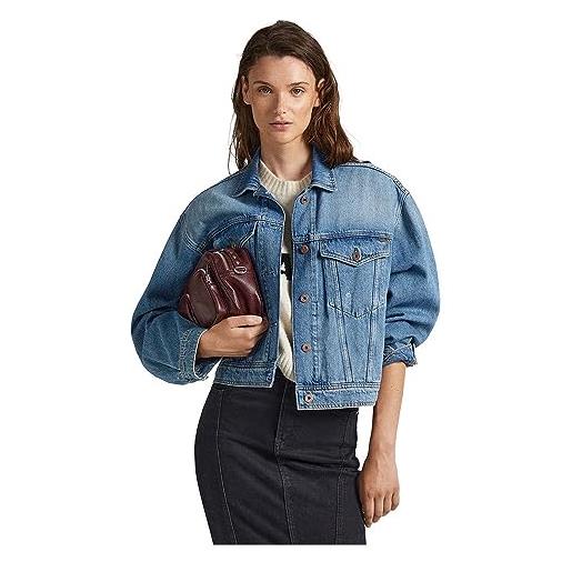Pepe Jeans turner vintage, giacca oversize donna, blu (denim), s