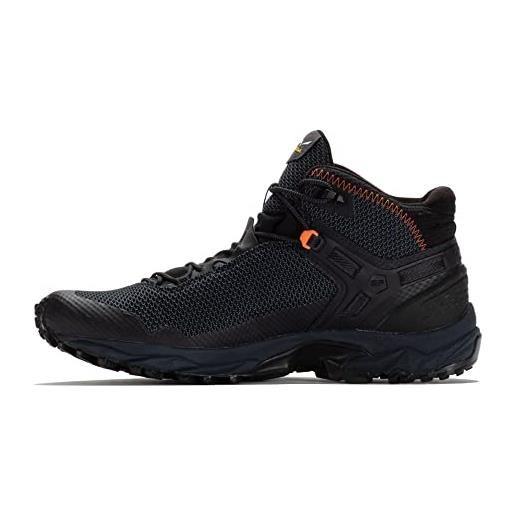 SALEWA ms ultra flex 2 mid gore-tex, scarpe da trail running uomo, black out/red orange, 42 eu