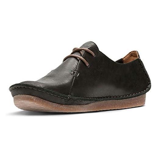 Clarks janey mae, mocassini donna, cuoio nero, 37/38 eu