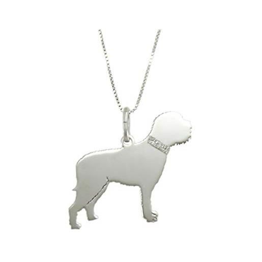 PS collana con pendente cane razza lagotto romagnolo ciondolo argento - incisione gratuita