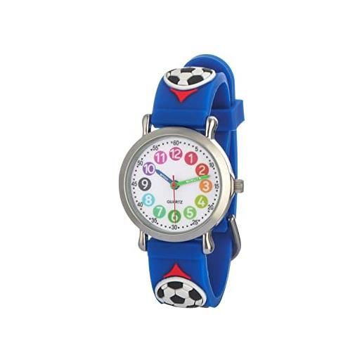 CHAOTECHY orologio da polso per bambini per ragazze e ragazzi, facile da leggere per imparare a leggere l'orologio, calcio