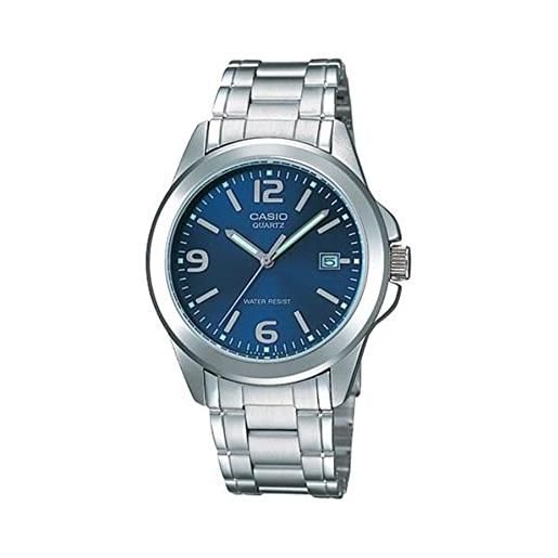 Casio generale orologi uomo metallo moda mtp-1215a-2adf - ww, orologio al quarzo, blu, orologio al quarzo