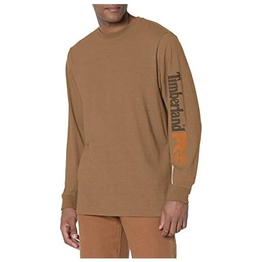 Timberland PRO maglietta da uomo a maniche lunghe con logo, grano scuro. , s