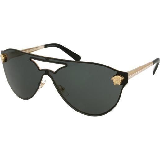 Versace ve2161 100287 | occhiali da sole graduati o non graduati | prova online | metallo | mascherina | oro | adrialenti