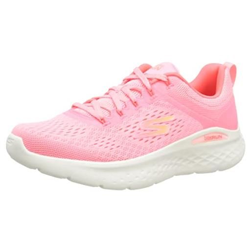 Skechers go run lite, scarpe da ginnastica donna, finiture in tessuto rosa corallo, 36.5 eu