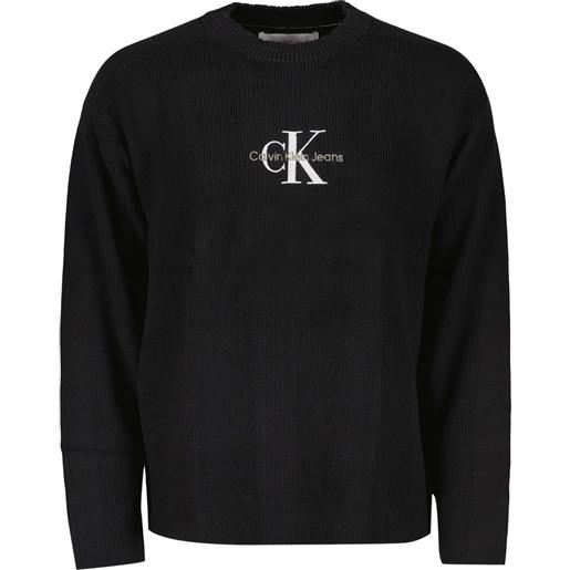CALVIN KLEIN JEANS maglione girocollo in cotone logo
