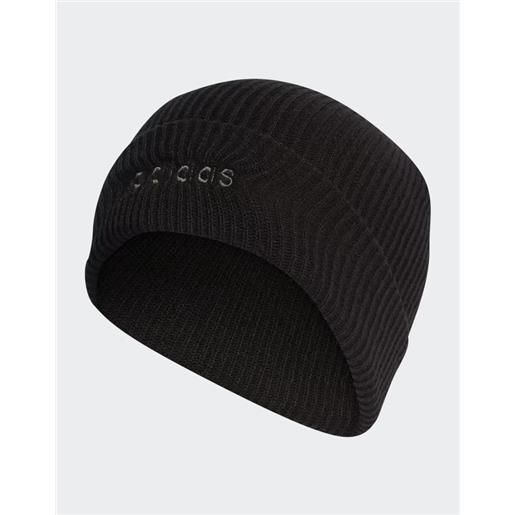 Adidas cappello berretto nero poliacrilico elasticizzato unisex ib2649