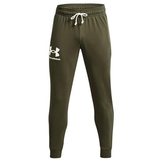 Under Armour rival terry joggers bottoms warmup, blu sonare, m uomo