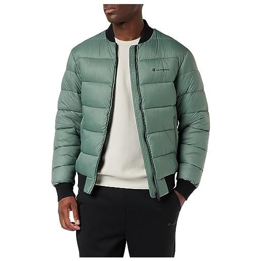 Champion legacy outdoor - bomber jacket giacca, verde blg/nero, xl uomo fw23