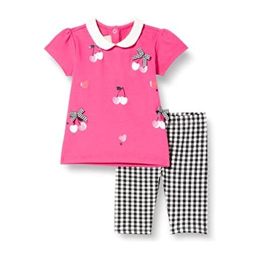 Chicco, set 2 pezzi: t-shirt e leggings, bimba 0-24, 12 mesi, multicolore (589)