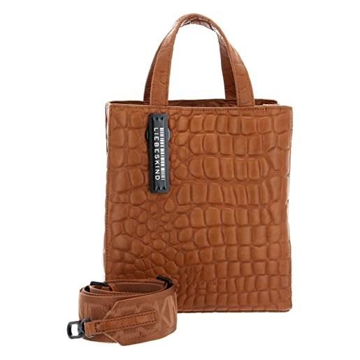 Liebeskind berlin croco paperbag, tote small donna, golden amber