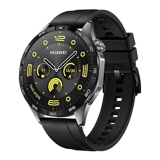 HUAWEI watch gt 4 46mm smartwatch, batteria fino a 2 settimane, android e ios, analisi calorie, monitoraggio avanzato della salute 24h, spo2, gps, 100+ sport, versione italiana, black