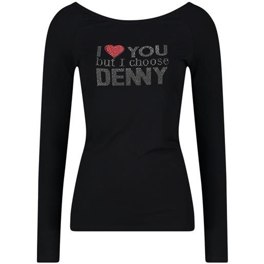 Denny Rose t-shirt con paillettes