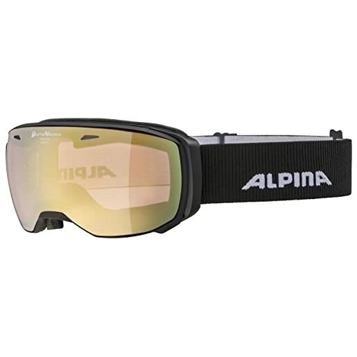 ALPINA unisex - adulti, estetica qvm occhiali da sci, black matt, one size