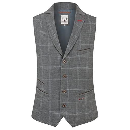 Stockerpoint weste kingston gilet elegante da lavoro, grigio, 52 uomo