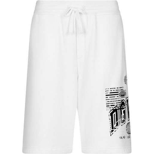 Dolce & Gabbana DGVIB3 shorts sportivi con stampa - bianco