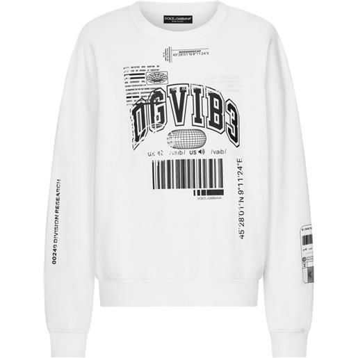 Dolce & Gabbana DGVIB3 felpa con stampa - bianco