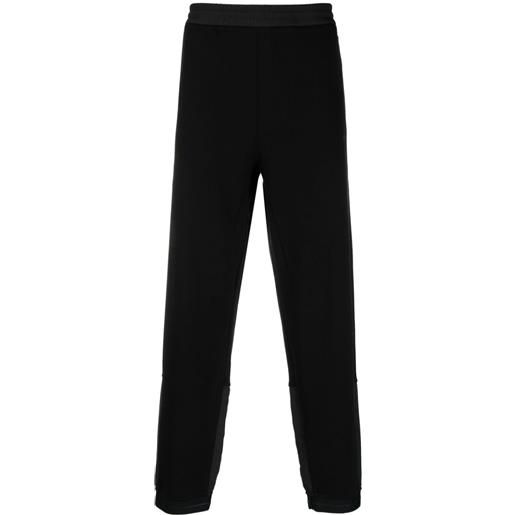 Moncler pantaloni sportivi con inserti a contrasto - nero