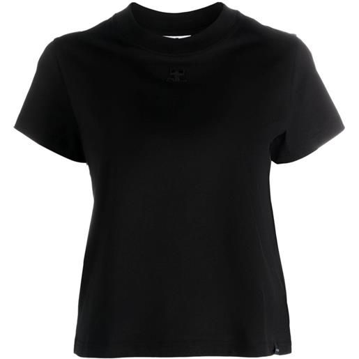 Courrèges t-shirt girocollo - nero