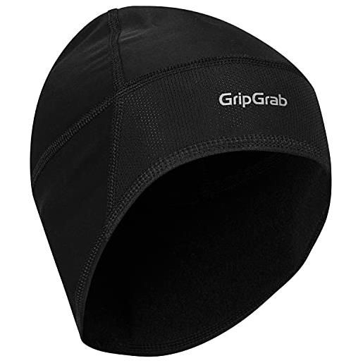 GripGrab windproof lightweight thermal under helmet cycling running skull cap thin winter bicycle hat headwear, copricapo da ciclismo unisex-adult, nero, m