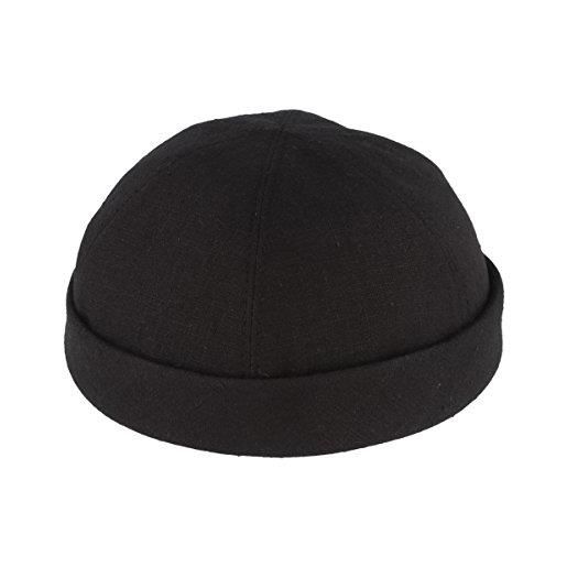 Bullani docker-cap | berretto da marinaio in 100% lana - made in germany - comodo e delicato sulla pelle nero 58