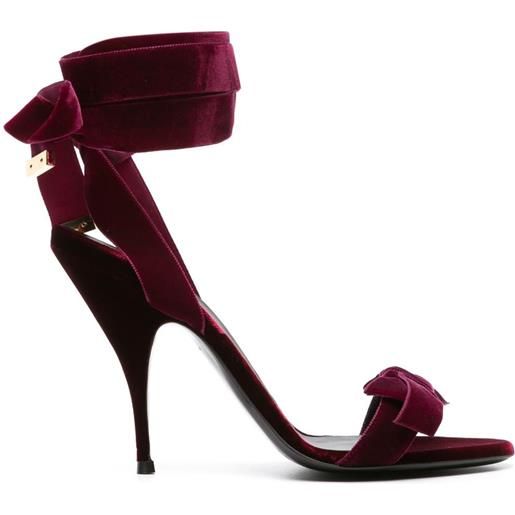 Bally sandali anitta con fiocco 105mm - rosso