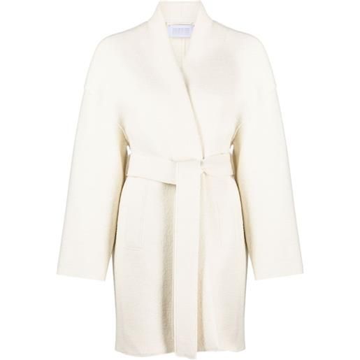Harris Wharf London cappotto con cintura - bianco