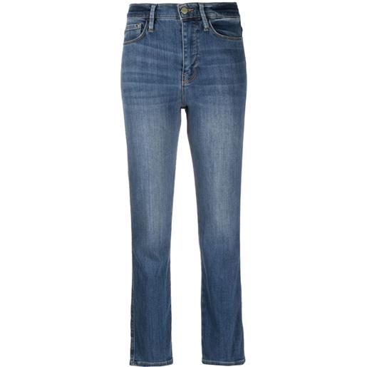 FRAME jeans skinny le sylvie crop con vita media - blu