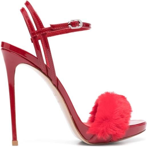 Le Silla sandali gwen 130mm in pelle - rosso