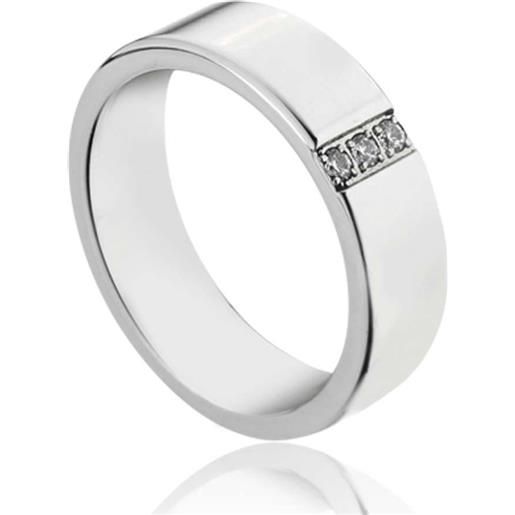 Luca Barra anello donna acciaio e zirconi bianchi - m25 argento Luca Barra an129-25