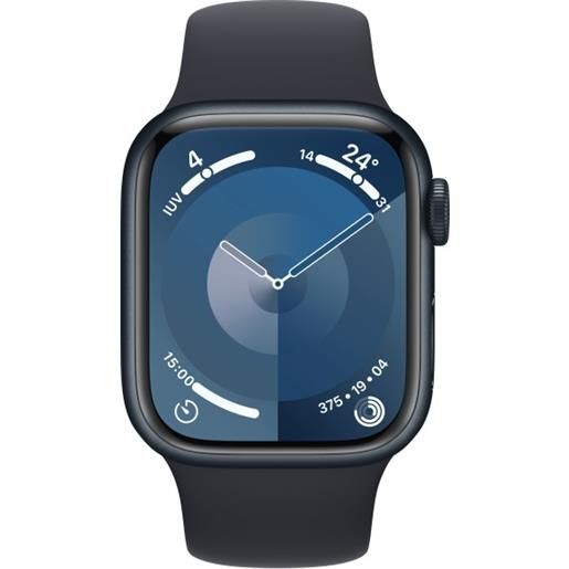 Apple watch series 9 gps + cellular cassa 41mm in alluminio mezzanotte con cinturino sport mezzanotte - s/m