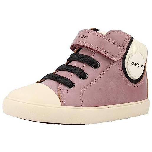 Geox b gisli girl d, scarpe da ginnastica bimba 0-24, grey pink, 22 eu