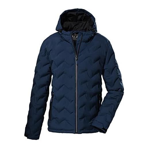 Killtec kow 119 mn qltd jckt cappotto/giacca invernale con effetto piumino con cappuccio, petrolio scuro, s uomo