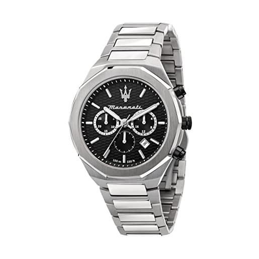 Maserati orologio uomo, collezione stile, al quarzo, cronografo, in acciaio - r8873642004