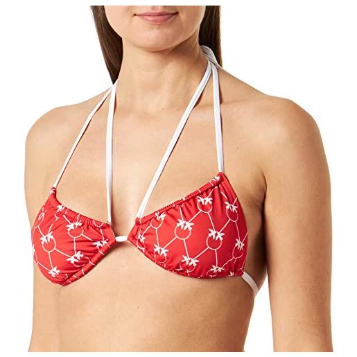 Pinko brughiera top bikini tecno jer parte superiore, czz_nero/bianco/giallo, s donna