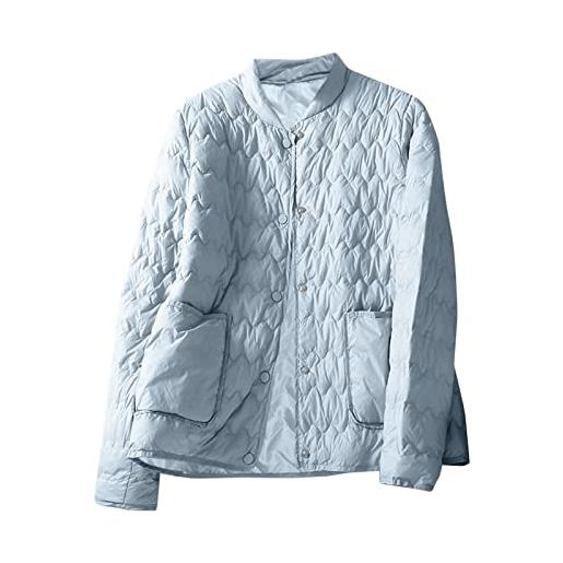 Fulidngzg giacca mezza stagione donna invernale ecologica trapuntino piumini caldo 100 grammi leggero giacca corto piumino elegante micropile giubbotto