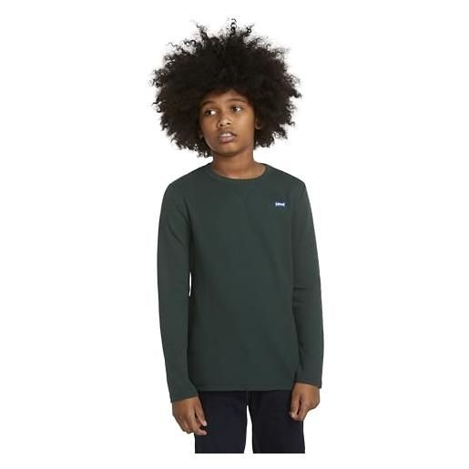 Levi's ls thermal top, t-shirt l/s bambini e ragazzi, verde (pine grove), 10 anni