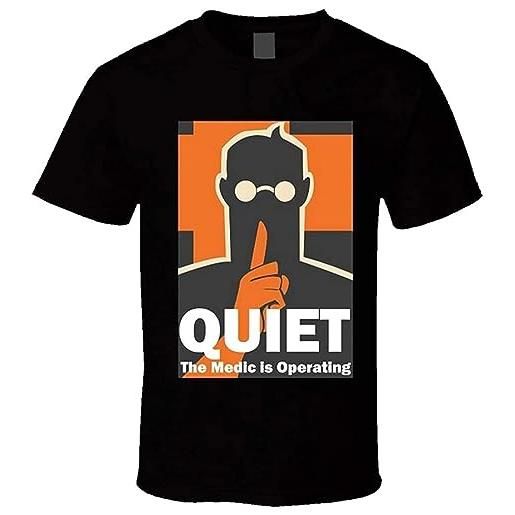 opinion medic team fortress 2 tf2 t-shirt quiet medic is operating video game shirts black camicie e t-shirt(small)