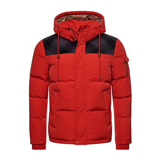 Superdry jacket giacca quilted everest, arancione acceso, xl uomo