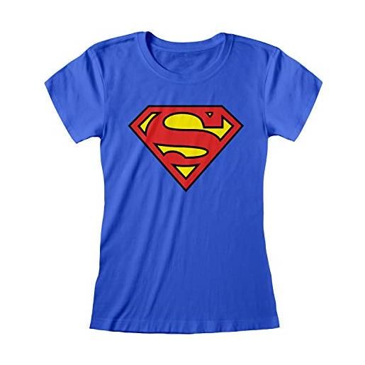 Tee Shack ladies dc superman logo ufficiale donne maglietta signore (medium)