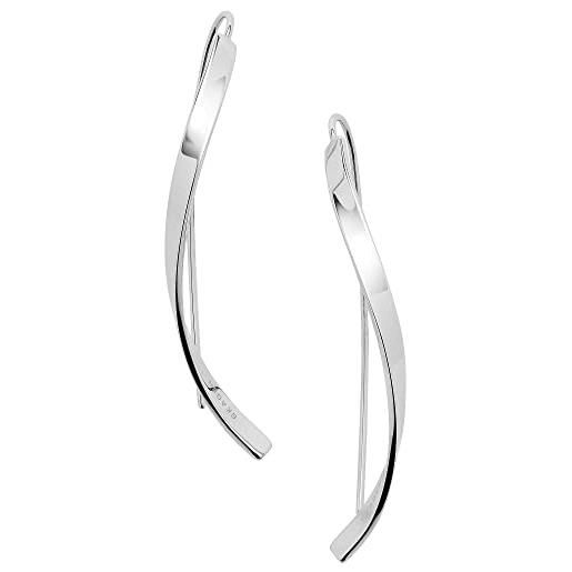 Skagen orecchini da donna kariana, altezza: 1 mm lunghezza: 50 mm larghezza: 3 mm orecchini in acciaio inossidabile argento, skj1199040