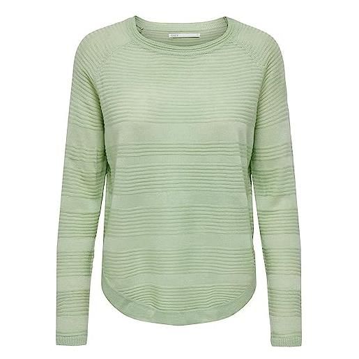 Only onlcaviar l/s maglione knt noos, smoke green, m donna