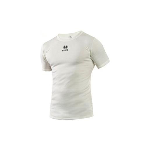 Errea Errea &ndash maglietta da allenamento mc, lana e cotone, bianco, a maniche corte, taglia m unisex-adulto
