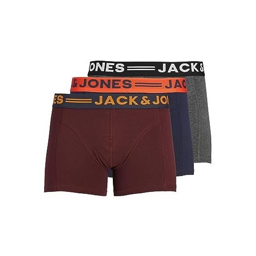 JACK & JONES trunks 3-pack trunks burgundy l burgundy l