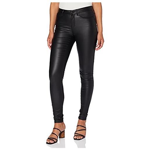 Only onlanne mid coated skinny fit jeans, black, 29w / 30l donna
