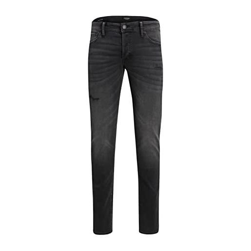 JACK & JONES jjiglenn jjoriginal sbd 614 jeans, denim nero, 28w x 32l uomo