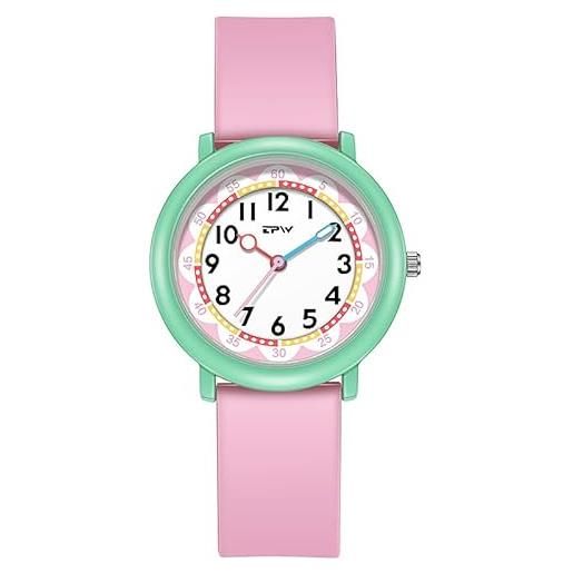 findtime orologio da donna impermeabile con cinturino in silicone, orologio da infermiera, alla moda, per ragazze, bianco, nero, rosa, verde, blu, rosa, minimalista