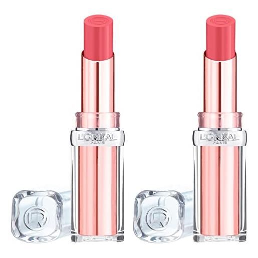 L'Oréal Paris color riche glow paradise rossetto idratante effetto brillante colore 193 rose mirage per labbra secche o sensibili - 2 cosmetici