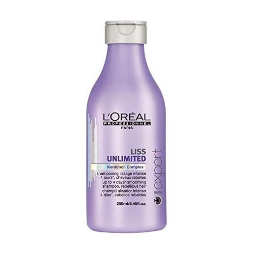 L'oréal, shampoo effetto liscio liss unlimited, 250 ml (etichetta in lingua italiana non garantita)